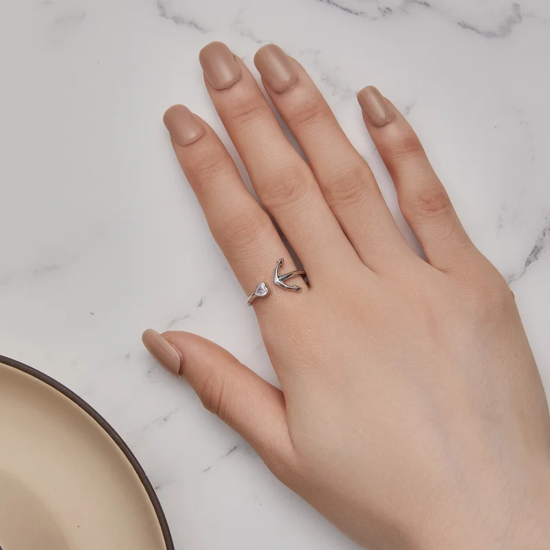 (imagem para) Anel Aberto Bússola e Âncora Estilo Pandora - SCR935 - Visualizar 9