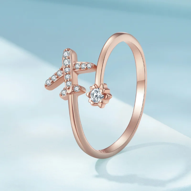 (imagem para) Anel Aberto com Distância Pandora Style Rose Gold - SCR623-C - Visualizar 2