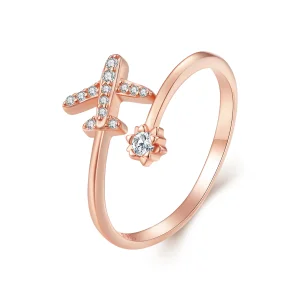 (imagem para) Anel Aberto com Distância Pandora Style Rose Gold - SCR623-C