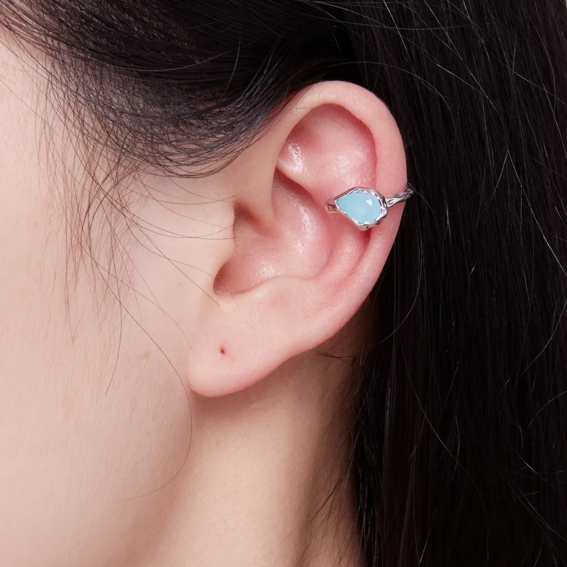 (imagem para) Brinco de Pressionar Pandora Style Gota d'Água Azul - BSE846 - Visualizar 6