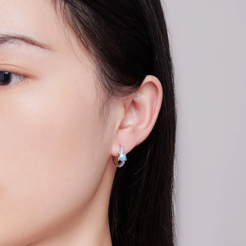 (imagem para) Brincos Argola Estilo Pandora com Tartaruga Marinha - SCE1596 - Visualizar 6