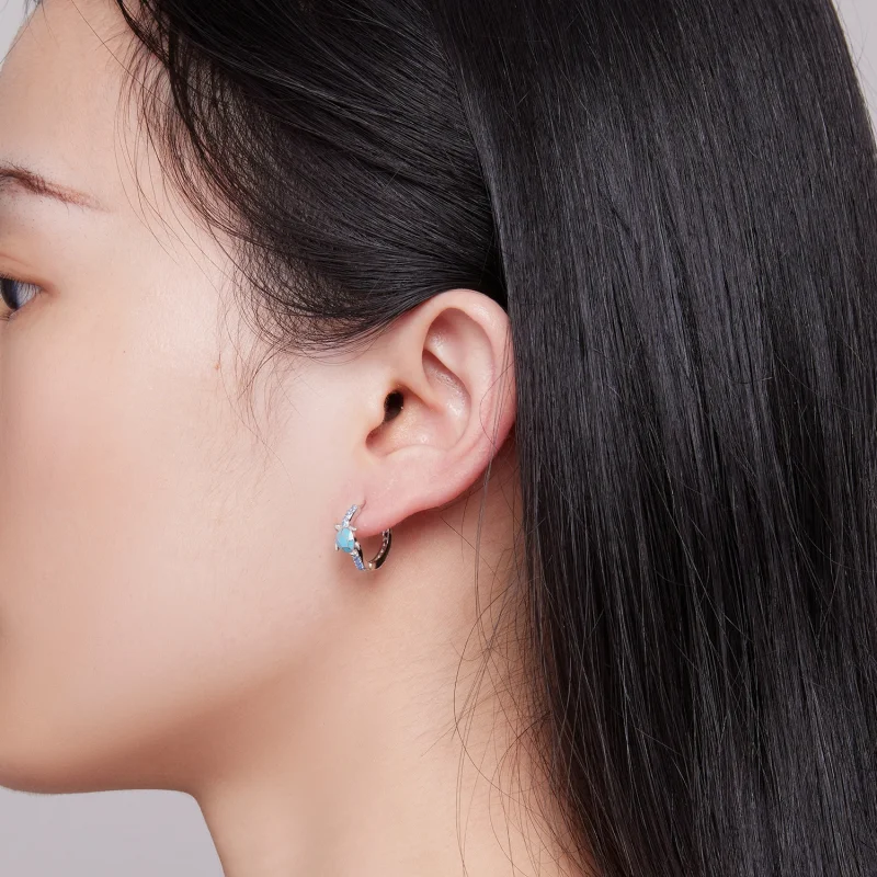 (imagem para) Brincos Argola Estilo Pandora com Tartaruga Marinha - SCE1596 - Visualizar 7