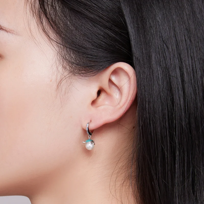 (imagem para) Brincos Argola Estilo Pandora com Tartaruga Marinha - SCE1597 - Visualizar 5