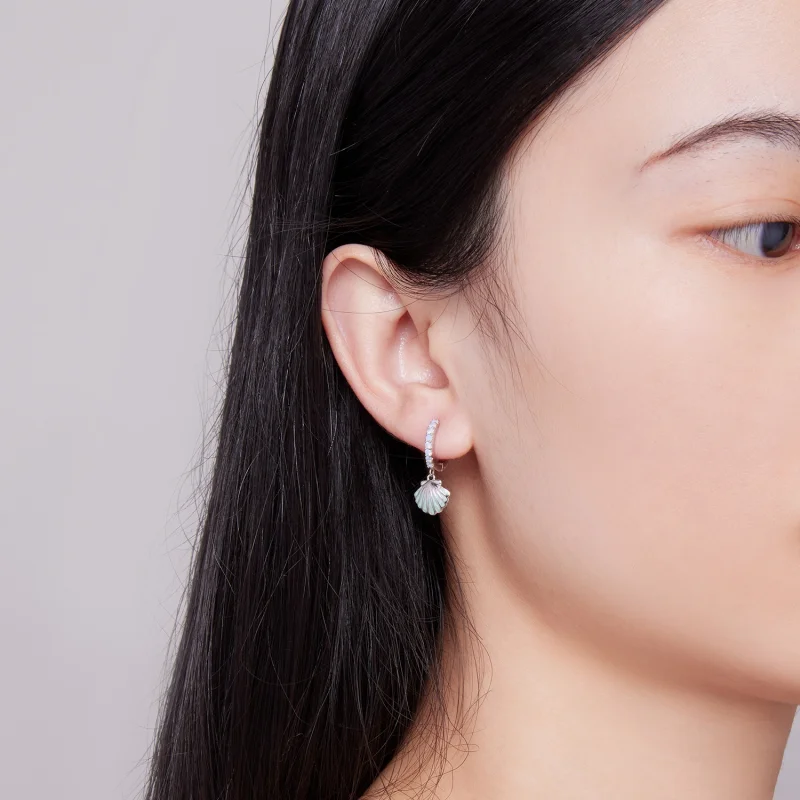 (imagem para) Brincos Argola Pandora Style Concha - BSE842 - Visualizar 6