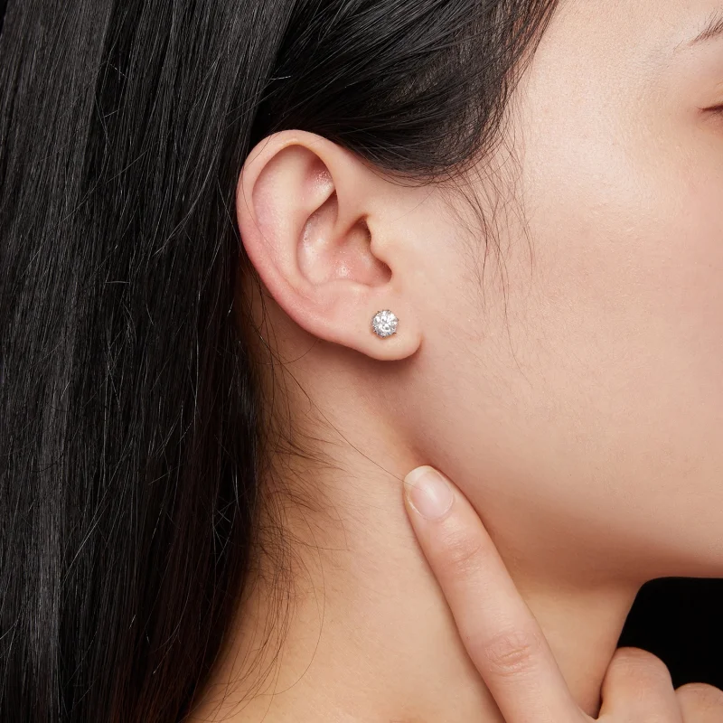 (imagem para) Brincos de Argola Estilo Pandora com Moissanita 0,5 Quilates - MSE020-S - Visualizar 6