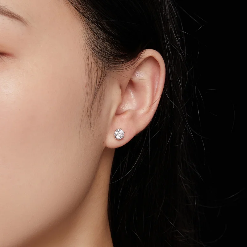 (imagem para) Brincos de Argola Estilo Pandora com Moissanita 0,5 Quilates - MSE020-S - Visualizar 7