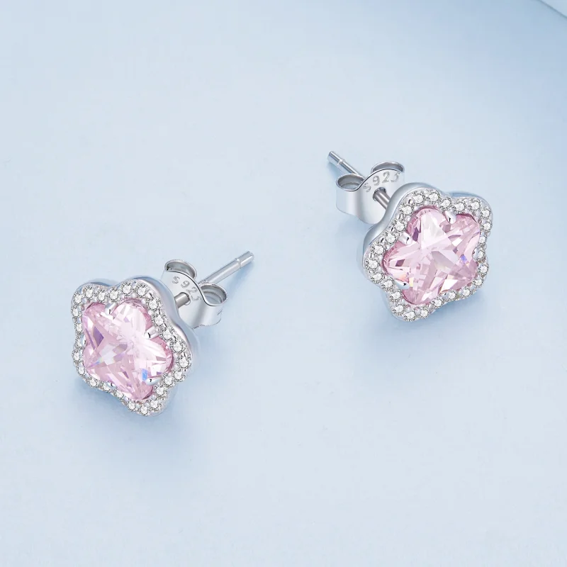 (imagem para) Brincos de Argola Estilo Pandora Florzinha - BSE850 - Visualizar 4