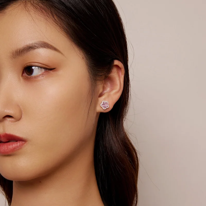 (imagem para) Brincos de Argola Estilo Pandora Florzinha - BSE850 - Visualizar 6