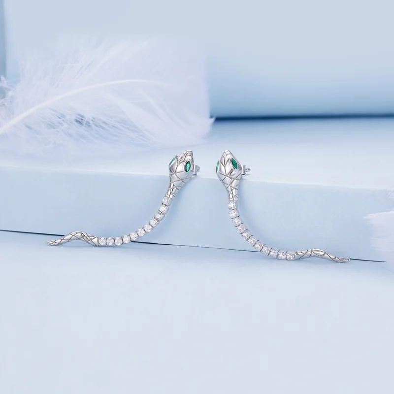 (imagem para) Brincos de Argola Estilo Pandora Serpente Espiritual - BSE851 - Visualizar 2