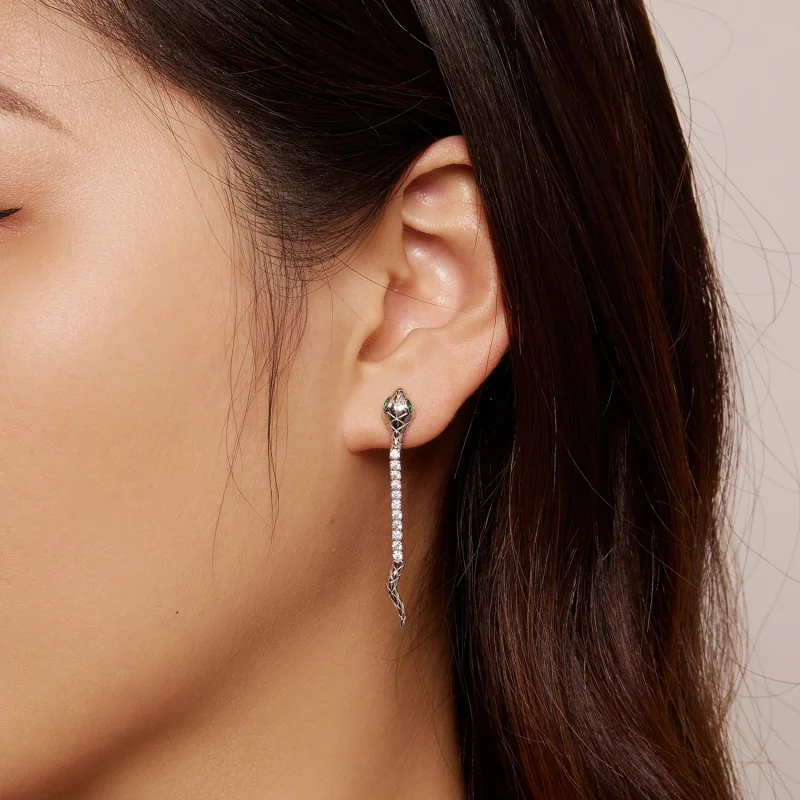 (imagem para) Brincos de Argola Estilo Pandora Serpente Espiritual - BSE851 - Visualizar 7