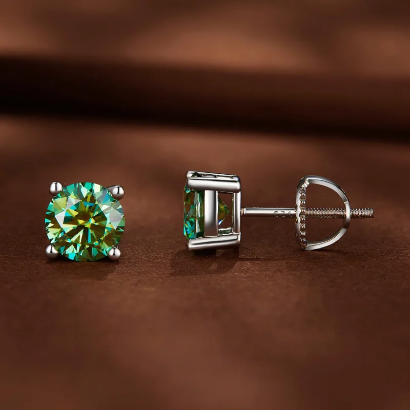 (imagem para) Brincos de Argola Estilo Pandora Um Quilate Quatro Garras Moissanite - MSE003-CF - Visualizar 2