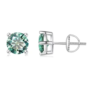 (imagem para) Brincos de Argola Estilo Pandora Um Quilate Quatro Garras Moissanite - MSE003-CFL
