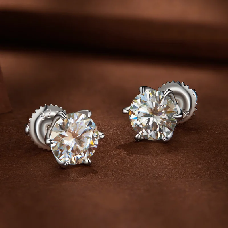 (imagem para) Brincos de Argola Pandora Style 1 Quilate Moissanita - MSE021-S - Visualizar 3