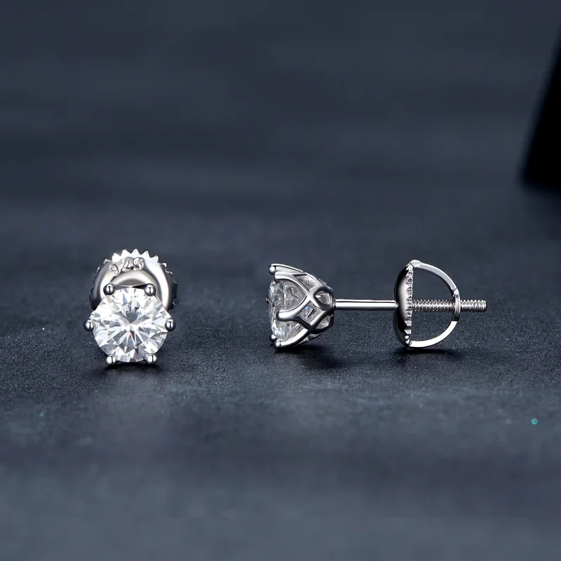 (imagem para) Brincos de Argola Pandora Style Moissanite de 0,5 Quilates com Quatro Garras - M - Visualizar 3