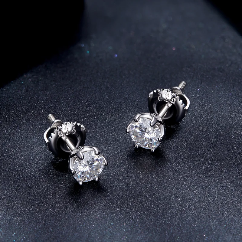 (imagem para) Brincos de Argola Pandora Style Moissanite de 0,5 Quilates com Quatro Garras - M - Visualizar 4