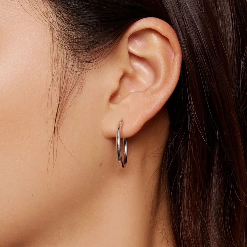 (imagem para) Brincos Pandora Style Argola Grande Círculo - SCE1608-L - Visualizar 2