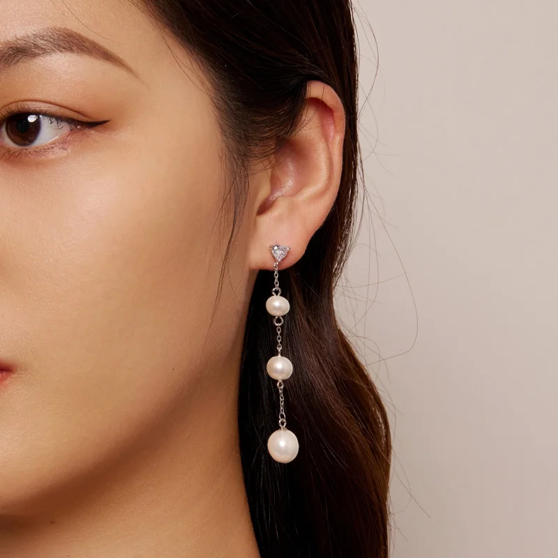 (imagem para) Brincos Pendurados com Contas e Borla Estilo Pandora - SCE1601 - Visualizar 7