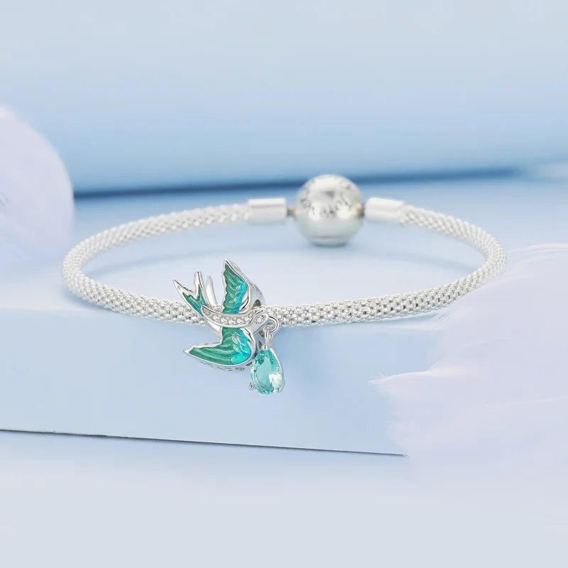 (imagem para) Charm de Andorinha Estilo Pandora - BSC865 - Visualizar 3