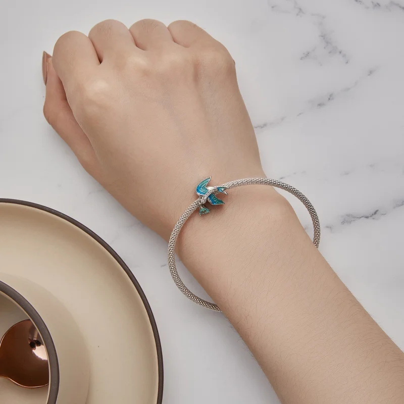 (imagem para) Charm de Andorinha Estilo Pandora - BSC865 - Visualizar 5