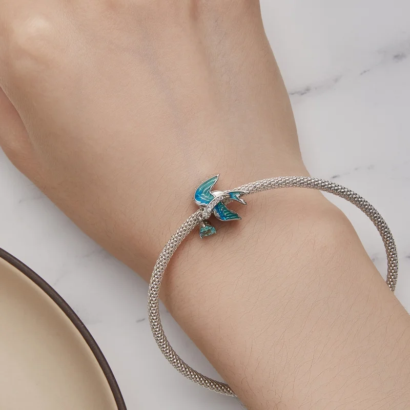 (imagem para) Charm de Andorinha Estilo Pandora - BSC865 - Visualizar 6