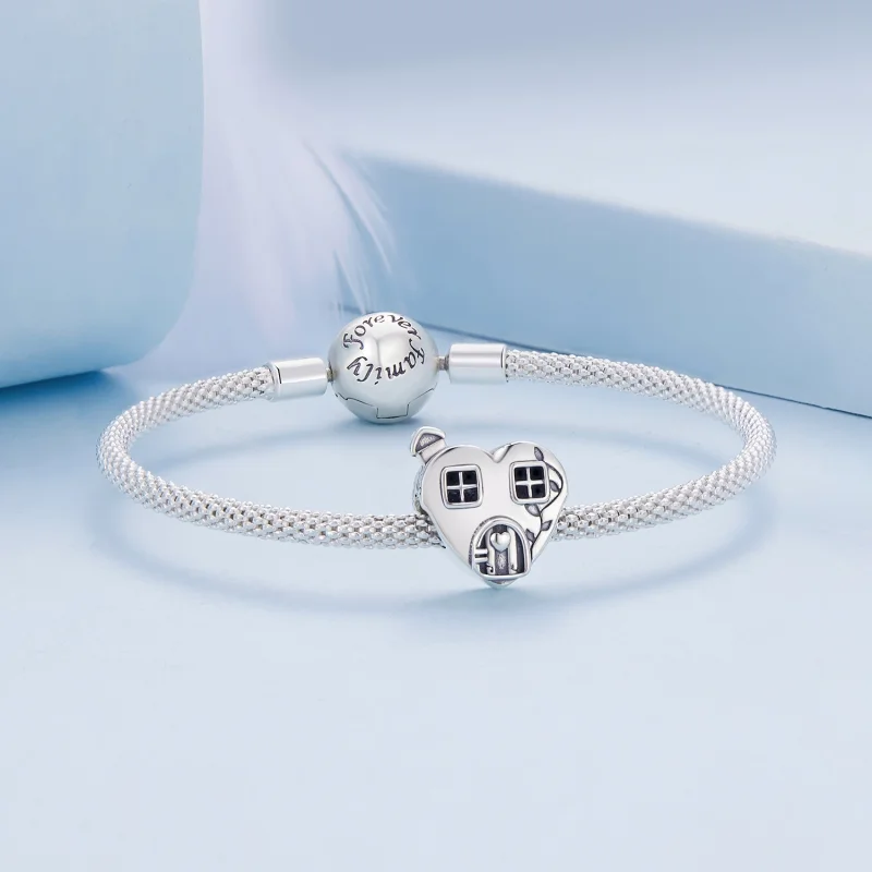 (imagem para) Charm de Casa em Formato de Coração no Estilo Pandora - BSC871 - Visualizar 5