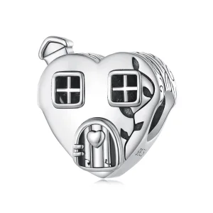 (imagem para) Charm de Casa em Formato de Coração no Estilo Pandora - BSC871