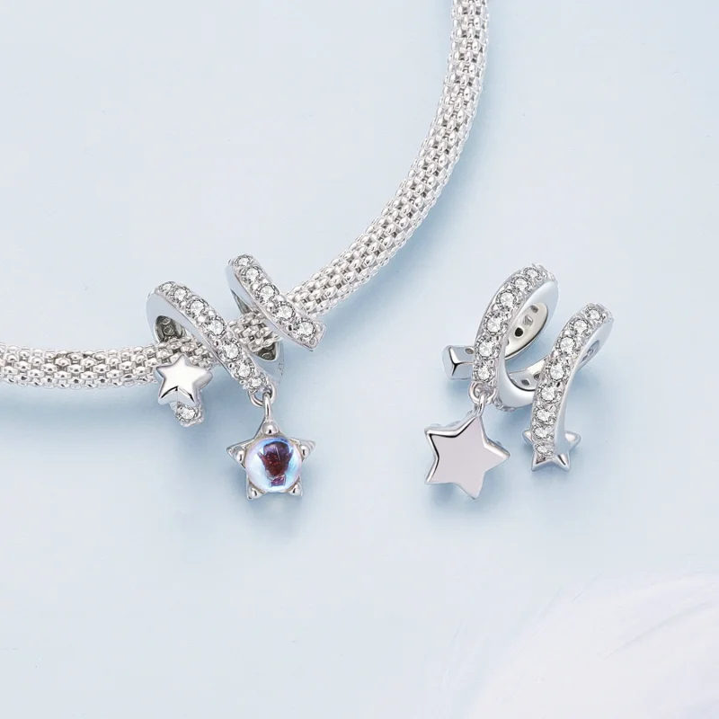 (imagem para) Charm de Chuva de Meteoros Estilo Pandora - BSC861 - Visualizar 4