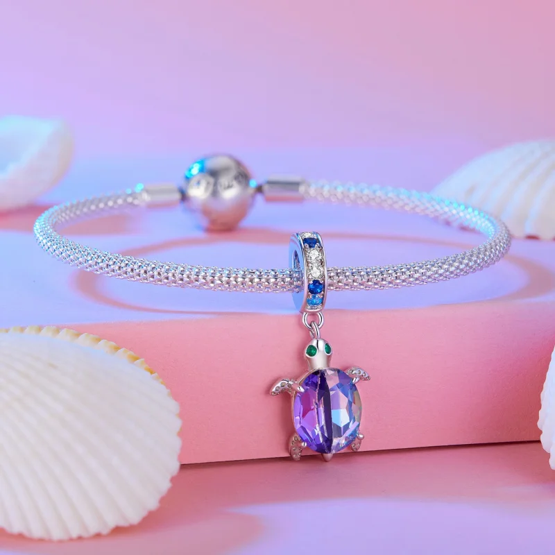 (imagem para) Charm de Pingente de Tartaruga Delicada Estilo Pandora - BSC849 - Visualizar 3