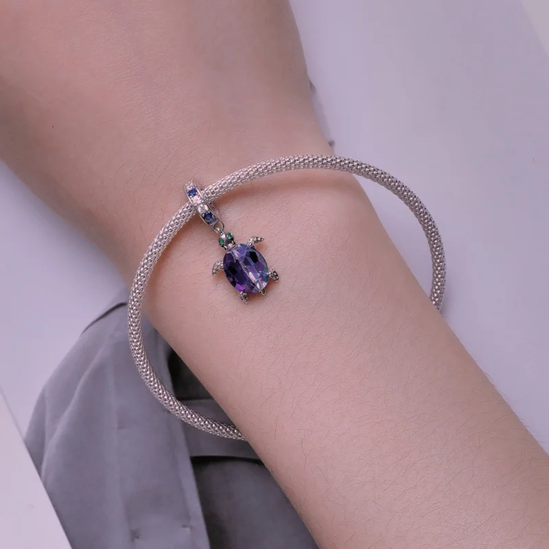 (imagem para) Charm de Pingente de Tartaruga Delicada Estilo Pandora - BSC849 - Visualizar 5