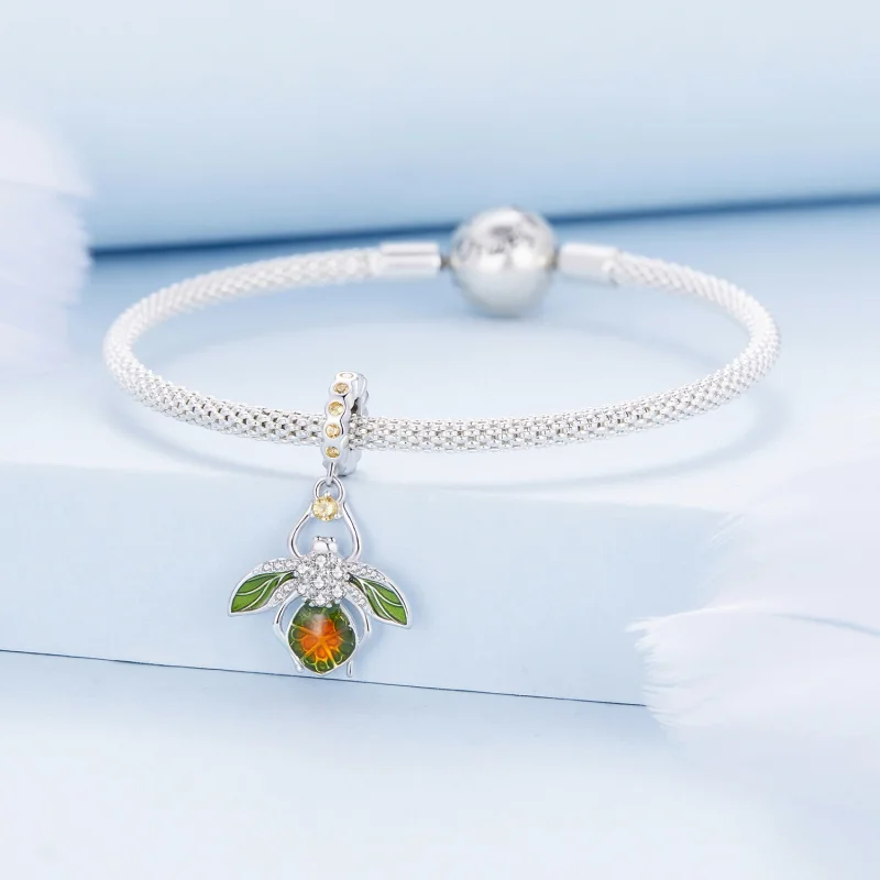 (imagem para) Charm de Pingente Estilo Pandora de Abelha e Limão - BSC882 - Visualizar 3