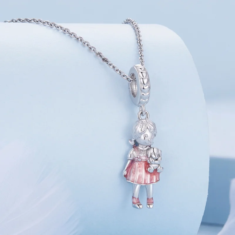 (imagem para) Charm de Pingente Estilo Pandora Menininha - BSC878 - Visualizar 2
