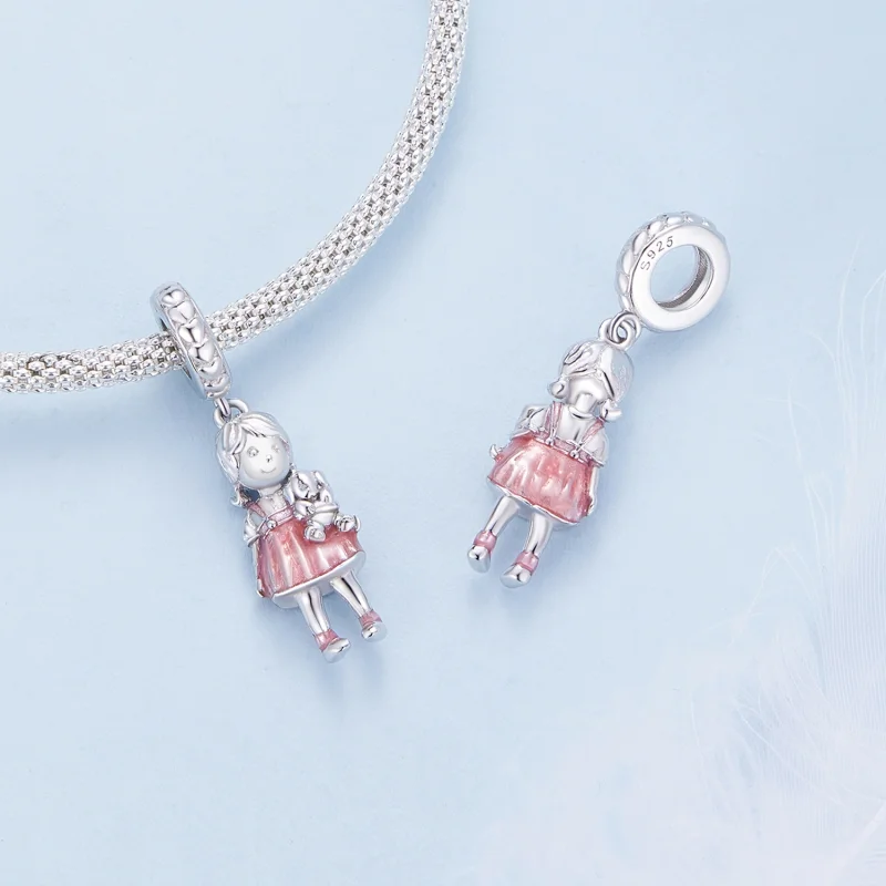 (imagem para) Charm de Pingente Estilo Pandora Menininha - BSC878 - Visualizar 4
