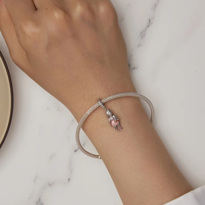 (imagem para) Charm de Pingente Estilo Pandora Menininha - BSC878 - Visualizar 5