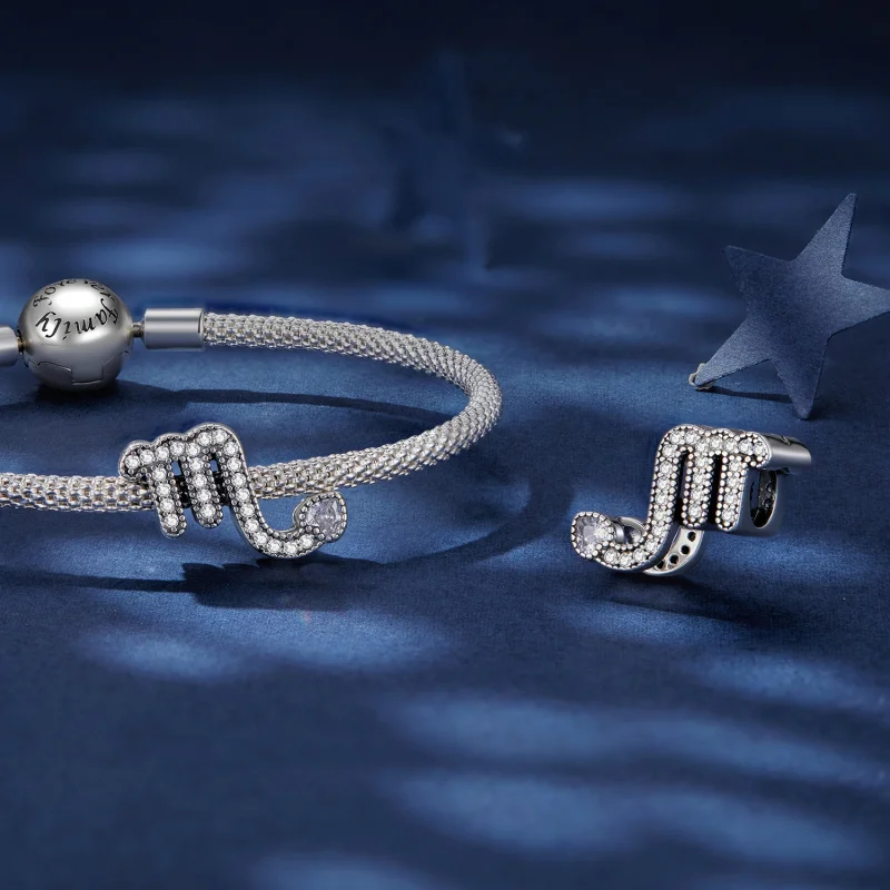 (imagem para) Charm do Signo do Zodíaco Sortudo Escorpião Estilo Pandora - SCC2516-8 - Visualizar 4