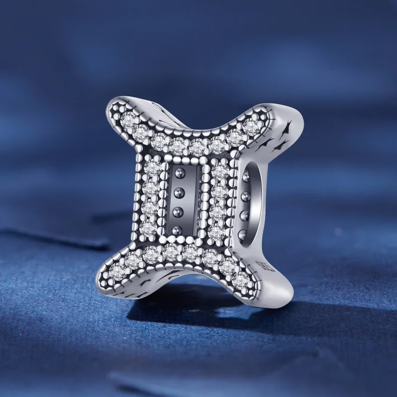 (imagem para) Charm do Zodíaco Sortudo de Gêmeos Estilo Pandora - SCC2516-3 - Visualizar 2