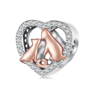 (imagem para) Charm Pandora Style Beije o Gato - SCC2517