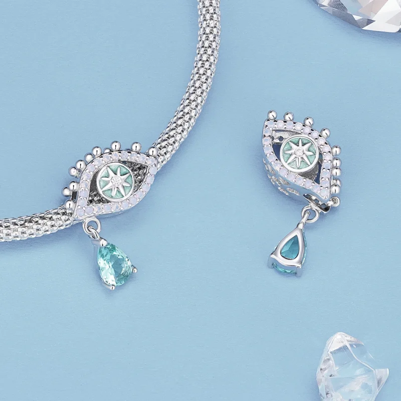 (imagem para) Charm Pandora Style Olho do Mal - BSC856 - Visualizar 4