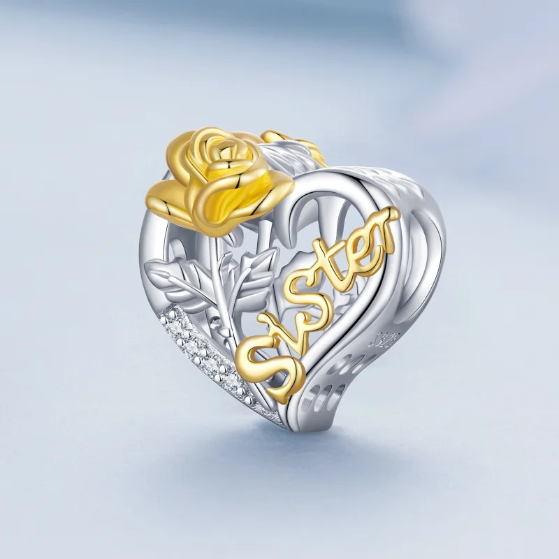 (imagem para) Charm Pandora Style Sisters - BSC841 - Visualizar 2