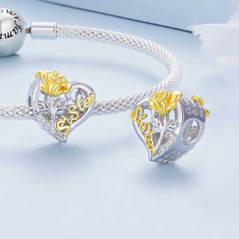 (imagem para) Charm Pandora Style Sisters - BSC841 - Visualizar 4