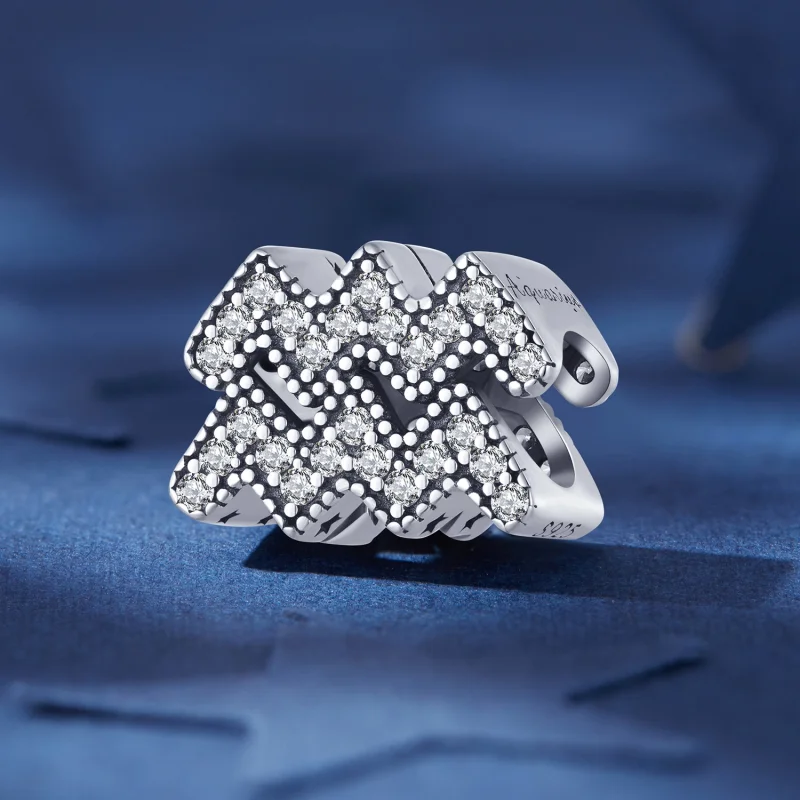 (imagem para) Charm Pandora Style Zodíaco Sortudo de Aquário - SCC2516-12 - Visualizar 2