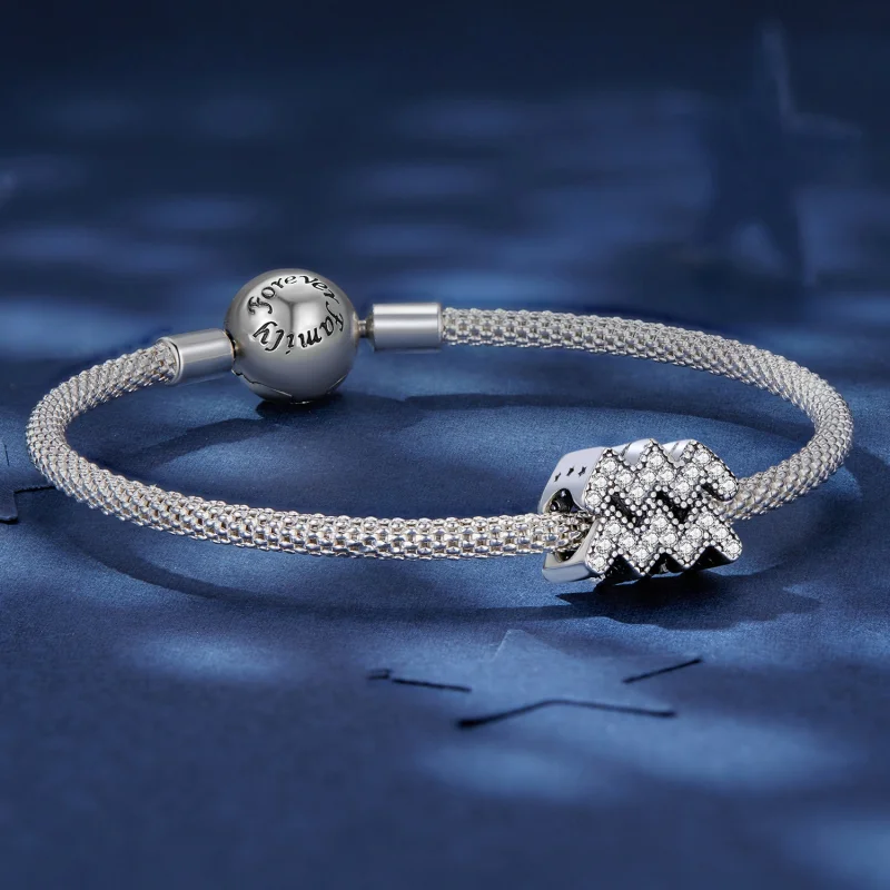 (imagem para) Charm Pandora Style Zodíaco Sortudo de Aquário - SCC2516-12 - Visualizar 5