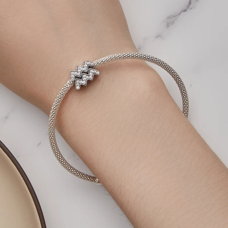 (imagem para) Charm Pandora Style Zodíaco Sortudo de Aquário - SCC2516-12 - Visualizar 6