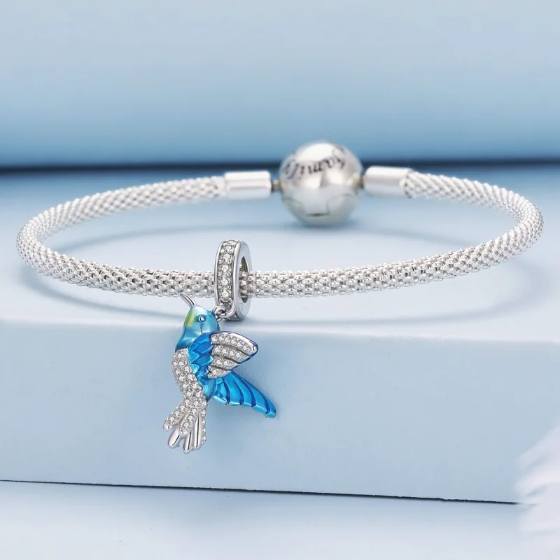(imagem para) Charm Pingente Estilo Pandora Delicado Martim-Pescador - BSC858 - Visualizar 3