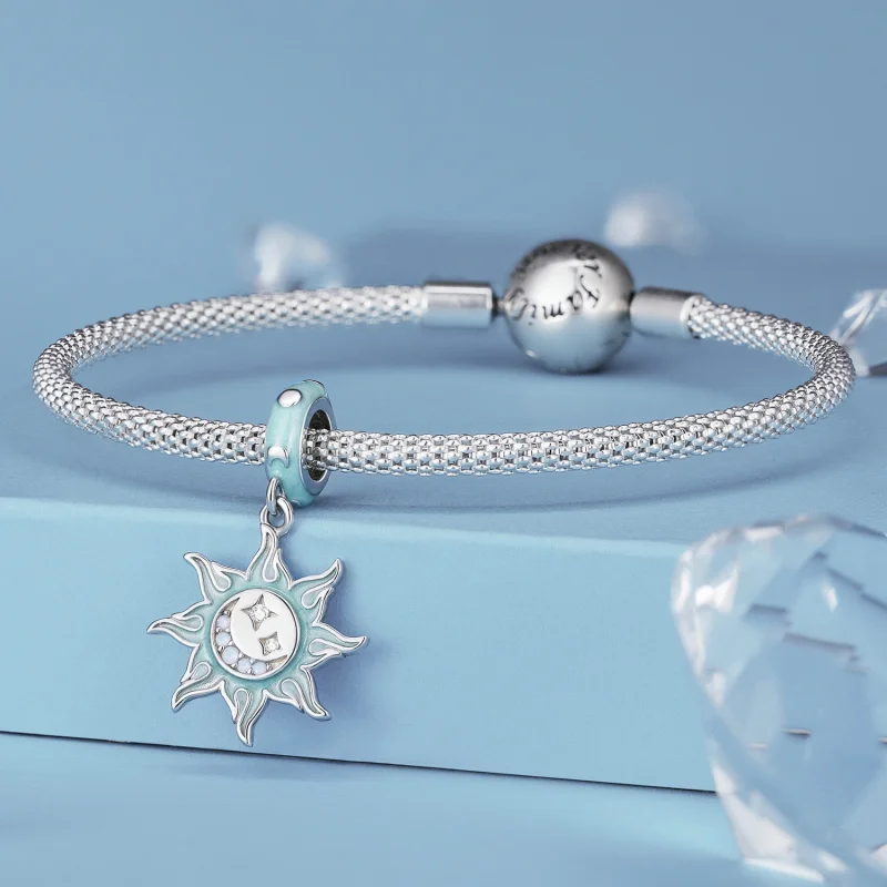 (imagem para) Charm Pingente Estilo Pandora Sol e Lua - BSC855 - Visualizar 3