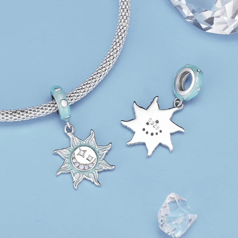 (imagem para) Charm Pingente Estilo Pandora Sol e Lua - BSC855 - Visualizar 4