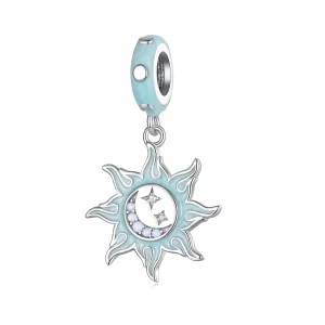 Charm Pingente Estilo Pandora Sol e Lua - BSC855 (imagem para) Charm Pingente Estilo Pandora Sol e Lua - BSC855