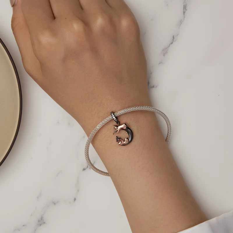 (imagem para) Charm Pingente Pandora Style Brincando com Gatos - SCC2518 - Visualizar 5