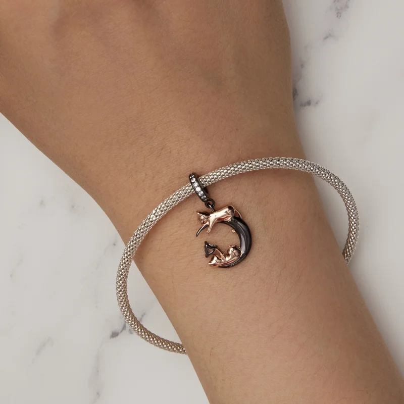 (imagem para) Charm Pingente Pandora Style Brincando com Gatos - SCC2518 - Visualizar 6