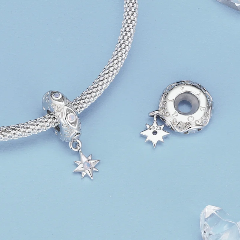 (imagem para) Charm Separador Estrela Olho Grego Estilo Pandora - BSC857 - Visualizar 4