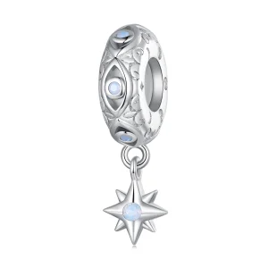 Charm Separador Estrela Olho Grego Estilo Pandora - BSC857 (imagem para) Charm Separador Estrela Olho Grego Estilo Pandora - BSC857